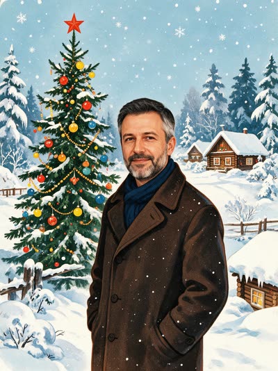 Советская открытка — пример приёма