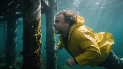 Под водой — пример приёма