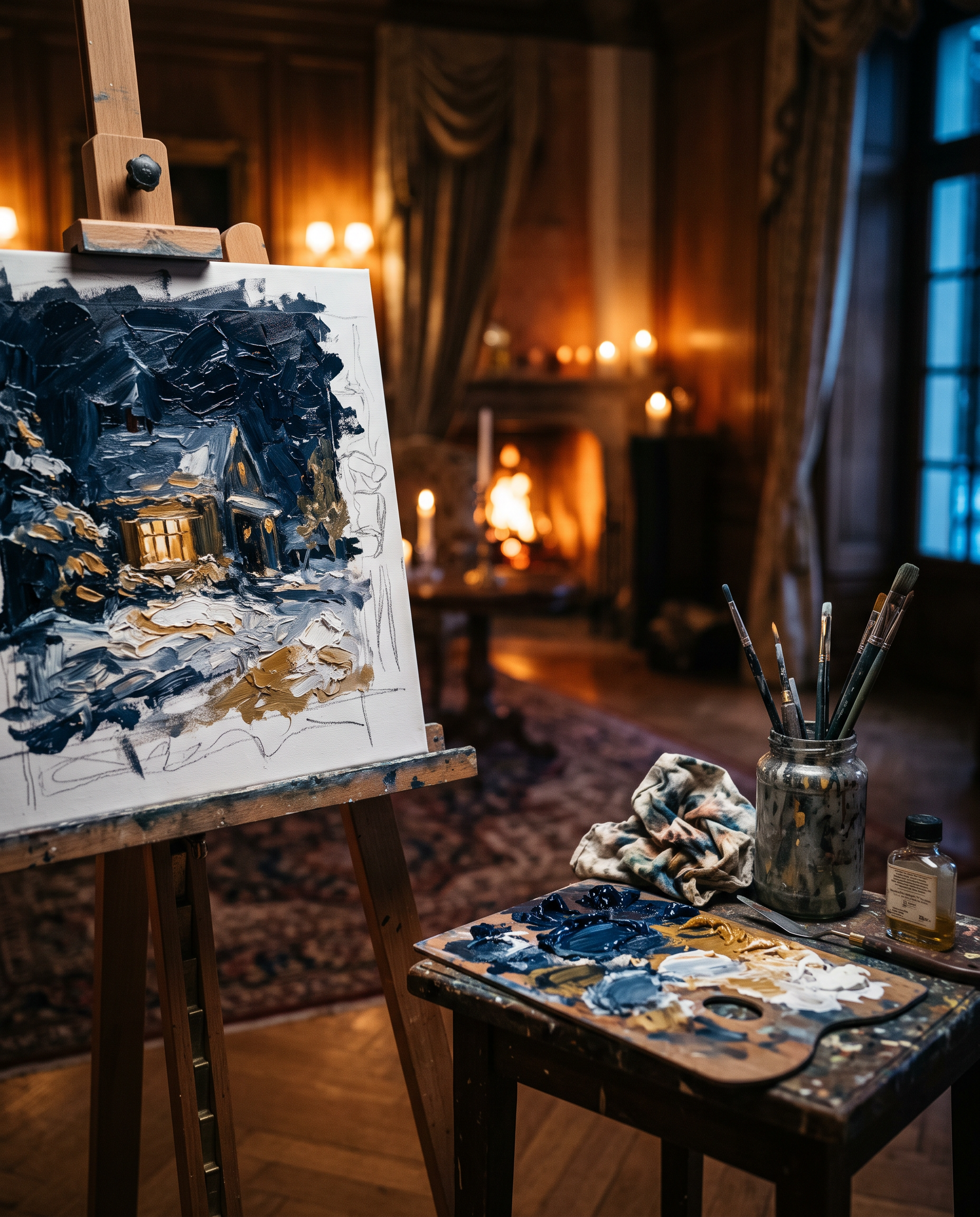 Intended use: atmospheric detail photograph for a luxury winter…