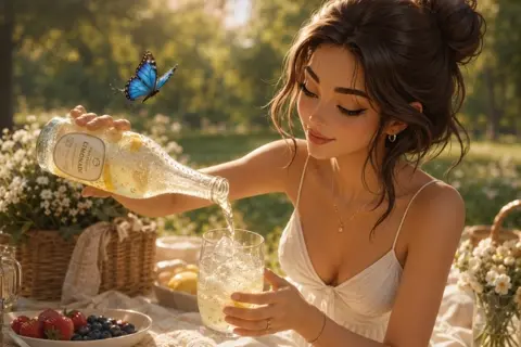 butterfly + city park establishing shot. @Image2 — picnic…