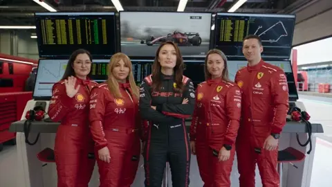 Create an ultra-realistic cinematic Formula racing…