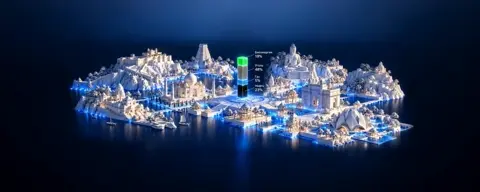 A single continuous shot of the exact miniature model in…
