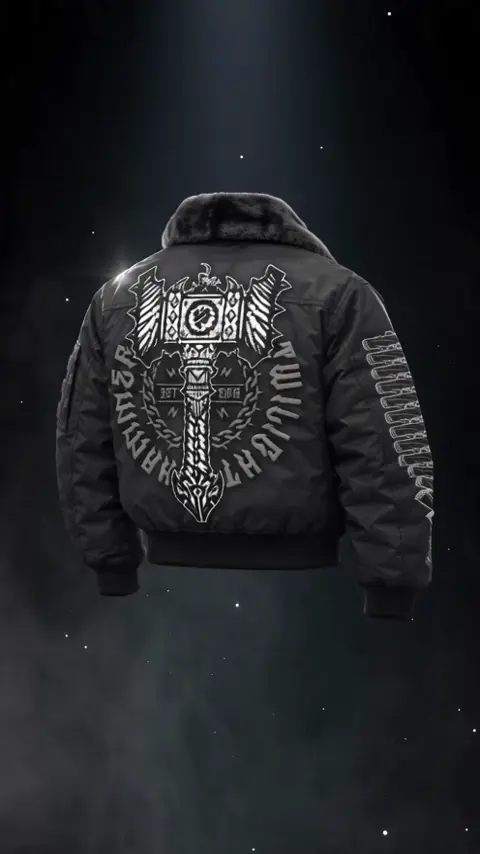 Use @image1 as the exact reference for the bomber jacket…
