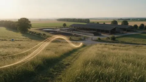 Create a photorealistic cinematic ending frame for a camera…