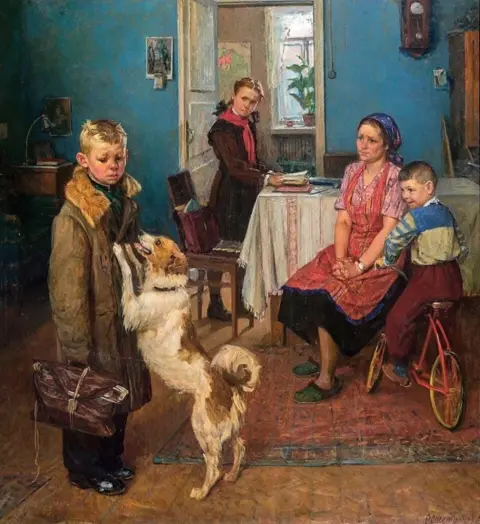 Animate the reference image of the painting “Again a Two”…